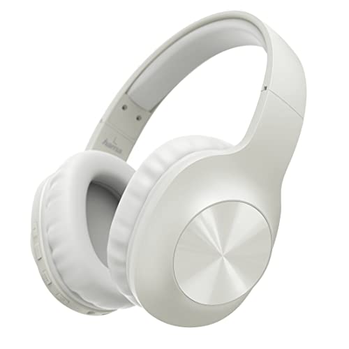 Hama | Auriculares Bluetooth (Auriculares inalámbricos para Llamar, Escuchar música con Refuerzo de Graves, multipunto) Color Blanco