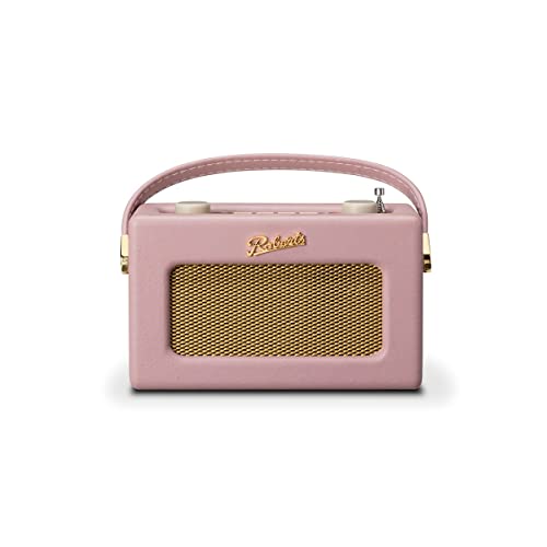 Roberts - Radio Revival Uno BT - Radio portátil compacta con Dab-FM, Bluetooth, diseño Vintage, Streaming, entrada auxiliar, salida de auriculares, alarmas, garantía de 2 años, color rosa oscuro