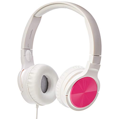 Amazon Basics - auriculares supraurales ligeros, Rosa