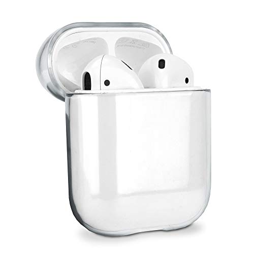 subtel® Funda Transparente Compatible con Apple AirPods AirPods 2, Funda Inteligente con Tapa Dura para Auriculares inalámbricos y Estuche de Carga, Airpodscase