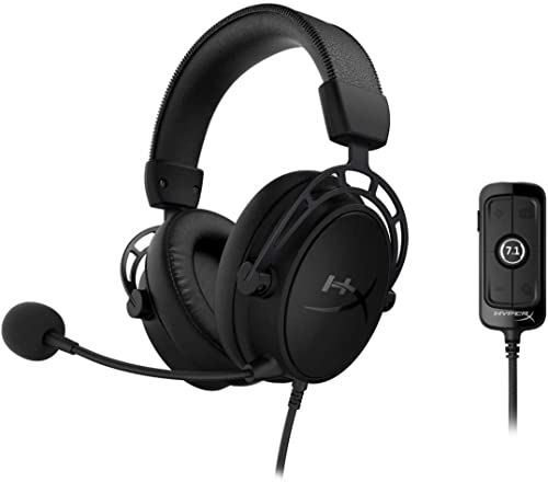 HyperX Cloud Alpha S – Auriculares para juegos, para PC, sonido envolvente 7.1, graves ajustables, controladores de doble cámara, mezclador del chat, micrófono con cancelación del ruido