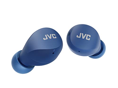 JVC Auriculares inalámbricos Gumy Mini - (5.1) Pequeños y Ligeros, con 3 Modos de Sonido, Resistencia al Agua (IPX4) y 23H de Batería. Auriculares Deportivos y para Casa - HA-Z66T-A, Azul