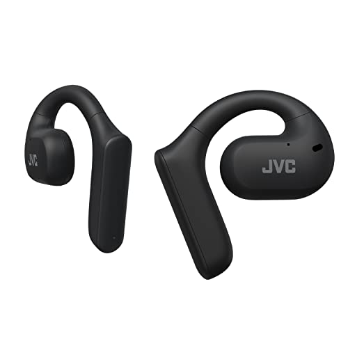 JVC Auriculares Inalámbricos Bluetooth 5.1 para Casa, Oficina y Otros Interiores - Diseño Abierto, Doble Micro, Resistencia al Agua IPX4 y 17 Horas de Batería - HA-NP35T-B, Negro