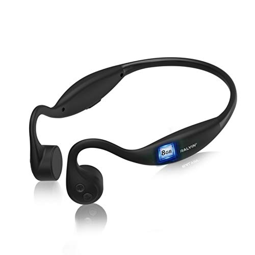 Auriculares de conducción ósea, auriculares deportivos, reproductor de MP3 RALYIN, auriculares Bluetooth, memoriamicrófono incorporados, tapones para los oídos deportivos, resistentes al sudor para