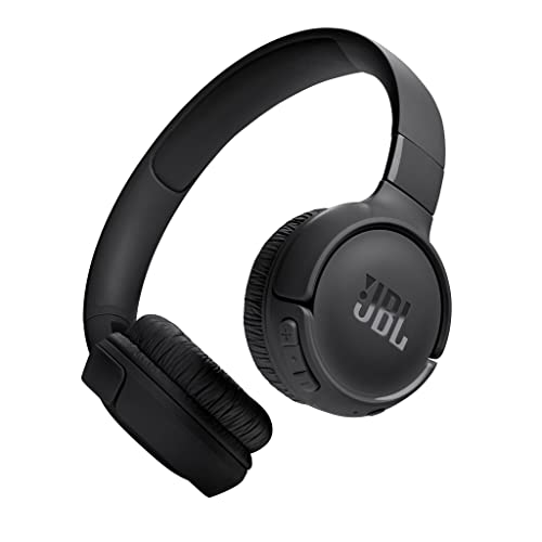 JBL Auriculares Tune 520BT, inálambricos por Bluetooth, 57 Horas de reproducción Pure Bass, Plegables, Negro