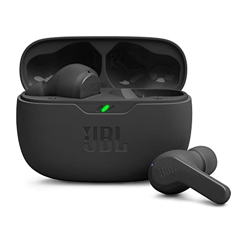 JBL Wave Beam, Auriculares intrauditivos inalámbricos con impermeabilización IP54 e IPX2, Llamadas Manos Libres y 32 Horas de duración de la batería, en Negro