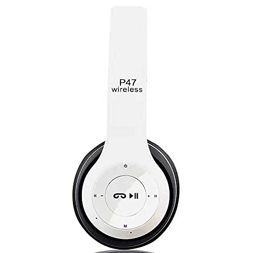 Ellenne Auriculares Bluetooth 4.1 inalámbricos / 3,5 mm P47 compatibles con Android iOS (blanco)