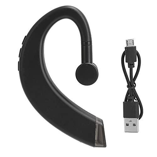 Mxzzand Auriculares Individuales Auriculares Bluetooth Auriculares inalámbricos para Empresas Impermeables de Baja latencia(108 Negro)