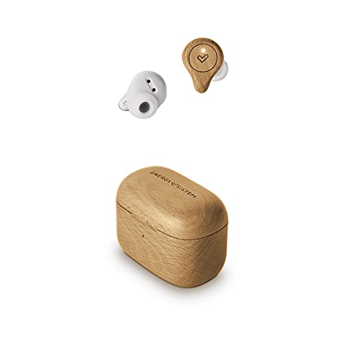 Energy Sistem Earphones Eco True Wireless Beech Wood Auriculares (Madera Sostenible, Carga inalámbrica, Diseño Compacto, True Wireless, USB Tipo C)- Haya