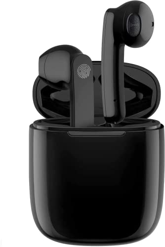 Auriculares inalámbricos Bluetooth 5.0,Control táctil, micrófono Incorporado y Caja de Carga, reducción de Ruido estéreo 3D HD,adecuados para Auriculares Android/Phone/iOS