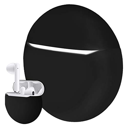 Geekria Funda de silicona compatible con Huawei FreeBuds 3 True Wireless Earbuds funda protectora cargador de transporte, auriculares inalámbricos con puerto de carga accesible (negro)