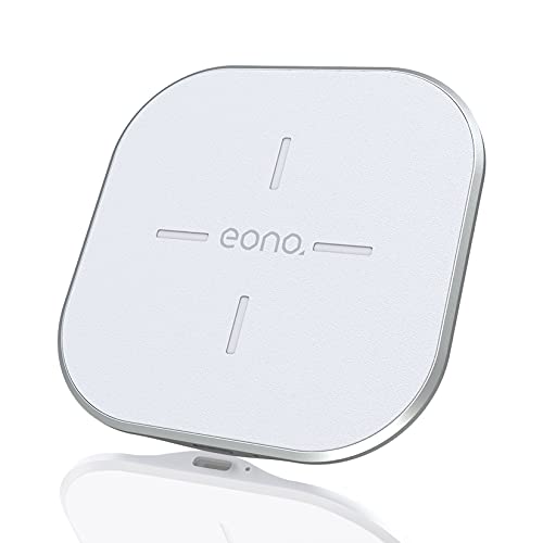 Amazon Brand - Eono Cargador-inalámbrico-Rápido-C2-Cargadores por inducción 15W Qi Wireless Charger para iPhone 13/12 Mini/12 Pro/12 Pro MAX, Galaxy S20/20+/20 Ultra, AirPods Pro(Blanco)