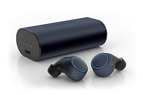 CREATIVE Outlier Air V2 TWS Cascos in-Ear inalámbricos y Controles táctiles, Membrana de grafeno, Bluetooth 5.0, aptX, AAC, 34 Horas de duración de la batería con 12 Horas por Carga, IPX5