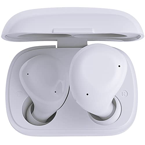 Amazon Brand - Eono Auriculares inalámbricos - Eonobuds2 Auriculares Bluetooth 5.2 con Micrófonos - Cascos Inalambricos Bluetooth IPX7 Impermeable Auriculares Inalambricos Deportivos(Blanco)