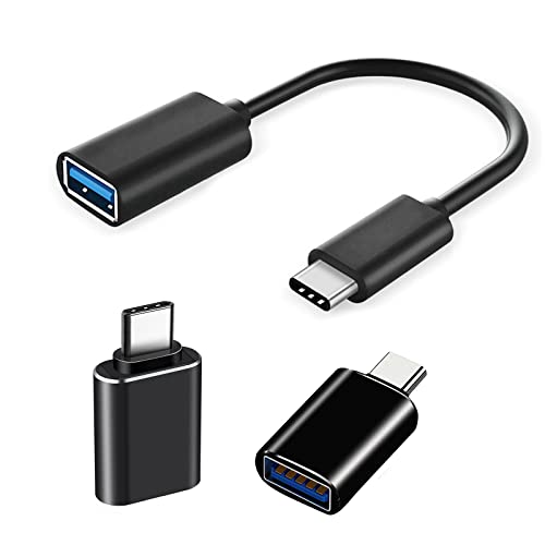 Olakin Adaptador USB C a USB 3.0(3 Pack), 15cm Cable USB C OTG 5 Gbps, Tipo-C a USB 3.0 Adaptador para Mi Note 7/9T/A1, Galaxy S10/S9,Huawei P9/P10/Mate 20, Galaxy s8/s9 y Otros Dispositivos con USB C