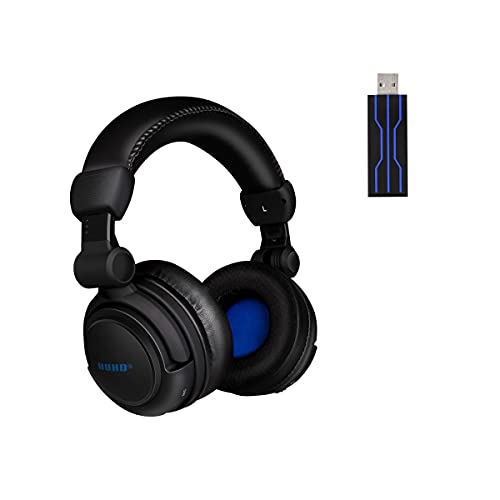 HUHD HW-933U Auriculares Inalámbricos para Juegos, Altavoz con vibración 4D, Auriculares Gaming para PS4 PS5 PC Nintendo Switch, Negro