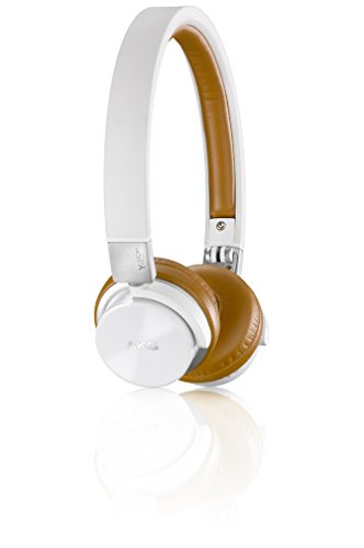 AKG Y45BT - Auriculares supraaurales estéreo para Dispositivos iOS y Android (Recargables, con Bluetooth, Cable Desmontable, Control de Volumen/micrófono), Blanco