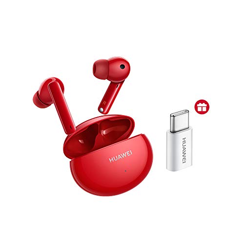 HUAWEI FreeBuds 4i - Auriculares Bluetooth inalámbricos con reducción de Ruido Activa, Carga rápida, autonomía de 22 Horas, Color Rojo