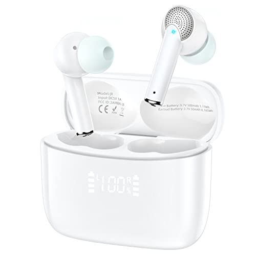 Auriculares Inalambricos, HiFi Estéreo Cascos Inalambricos, Auriculares Bluetooth 5.3, Llamada ENC HD, In Ear Cascos inalambricos Bluetooth, Controladore 13 mm Bass Potentes, Reproducción de 40H