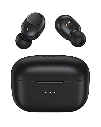 Aglaia Auriculares Inalámbricos Bluetooth 5 Detección en la Oreja, Carga Inalámbrica y USB-C, 30 Horas de Reproducción, IPX6 Impermeable, Micrófono Incorporado, 3D Estéreo, Control Táctil