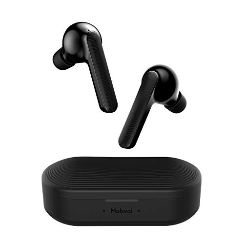 Mobvoi Earbuds Gesture Auriculares internos inalámbricos con Gestos Conexión Independiente con Bluetooth 5.0 Micrófono Dual Cancelación de Ruido 50H Tiempo de reproducción con Estuche de Carga