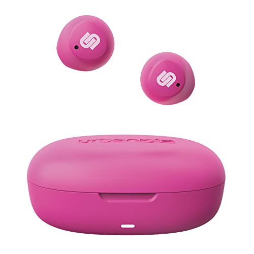 Urbanista Lisbon Wireless Earbuds, Auriculares Intrauditivos con Controles Táctiles, 27 hrs de Reproducción, Estuche de Carga, Asistente de Voz, Rosa Rubor