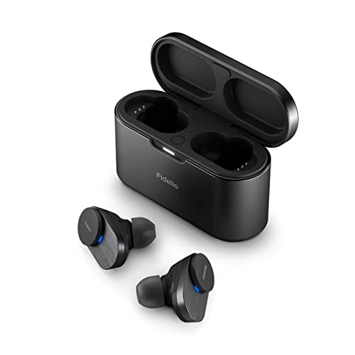 T1BK/00 Auriculares Philips Fidelio Pro Plus con cancelación de Ruido, Auriculares inalámbricos, con micrófono y Control táctil, Bluetooth multipunto, 48 Horas de reproducción, diseño Fidelio Premium