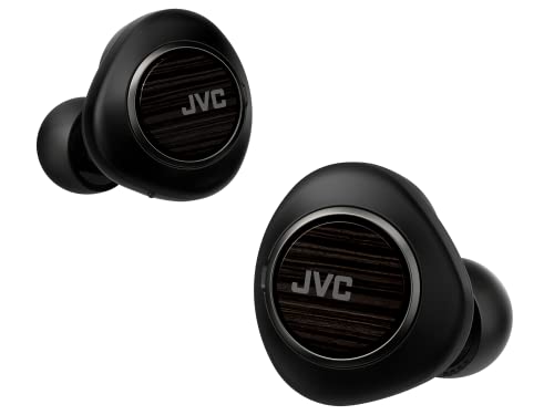 JVC Auriculares True Wireless, Serie Wood (Dome de Madera), Bluetooth 5.2, Cancelación de Ruido, HA-FW1000T-U