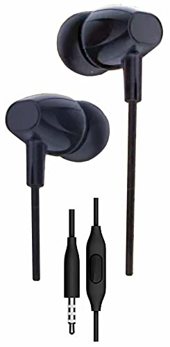 GMR Premium EA-6024 Auriculares Intrauditivos Estéreo con Cable y micrófono para Ordenador, teléfono, Samsung, Xiaomi, Estéreo, para Deporte, Jugadores, Música, Manos Libres, Jack 3,5, 120cm