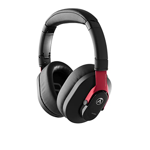 Austrian Audio Hi-X25BT Auriculares Bluetooth, Auriculares inalámbricos Profesionales (circumaurales, Almohadillas de Espuma con Memoria, Control táctil), Negro/Rojo