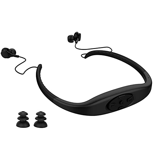 MP3 Jugador Nadando, Deportes Corriendo Auriculares IPX8 Reproductor De Música De Bluetooth Bluetooth Inalámbrico A Prueba De Agua, Batería Incorporada De 500 Mah, Para SPA Y Otro Deporte De Agua, 8GB