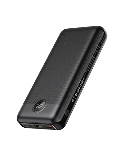 VEGER 30000mAh Bateria Externa Power Bank con Pantalla LED Bateria Portatil USB C Carga rapida PD 20W QC 3.0 con 2 Entradas y 4 Salidas Compatible con iPhone, Samsung, Huawei, Tableta y más.