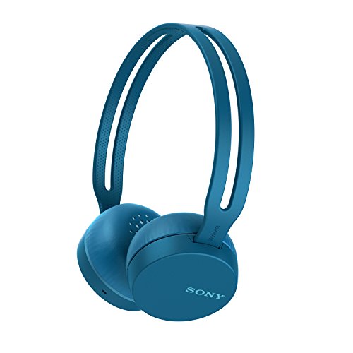 Sony WHCH400H - Auriculares inalámbricos (Bluetooth, NFC, micro para llamadas con manos libres, óptimo para trabajar en casa), Azul