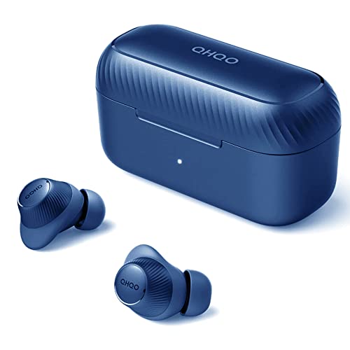 QHQO Auriculares Inalámbricos, In Ear Auriculares Bluetooth 5.2 con 4 Micrófono y Control Táctil, 42H de Reproducción con Caja de Carga, IPX8 Impermeable, Carga Inalámbrica, Latencia de Juego Baja