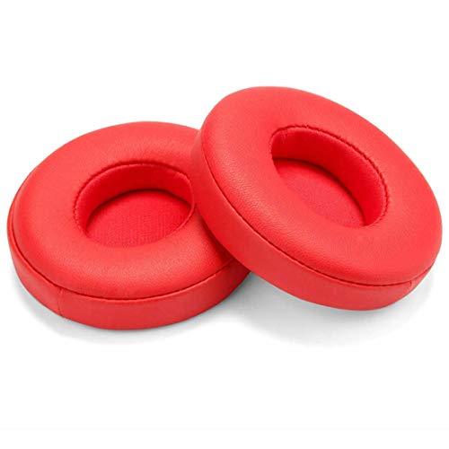 HualuBro Almohadillas de repuesto para auriculares inalámbricos Beats Solo 2 Solo2, Beats Solo 3 Solo3 (rojo)