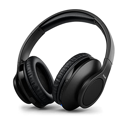 Philips Auriculares Bluetooth/Cancelación de Ruido, 18h de Reproducción, Diseño Premium, Control de Volumen/Auriculares Inalámbricos/Cascos Philips TAH6206BK/00