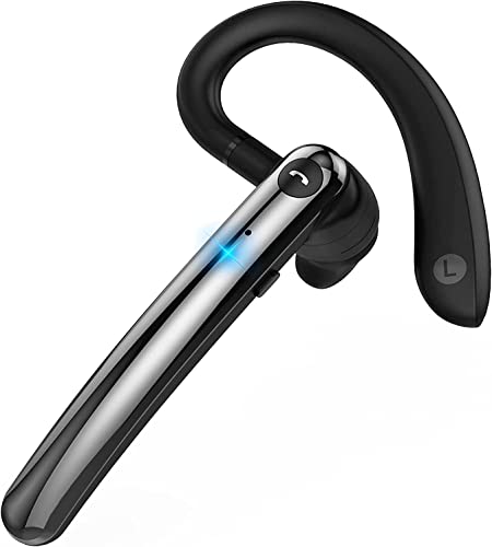 Auricular Bluetooth 5.0 con Micrófono Dual, Auricular Inalámbrico Manos Libres Actualizados con Llamada De Voz Súper Clara, Experiencia Ultraligera para Negocios/Oficina/Conducción