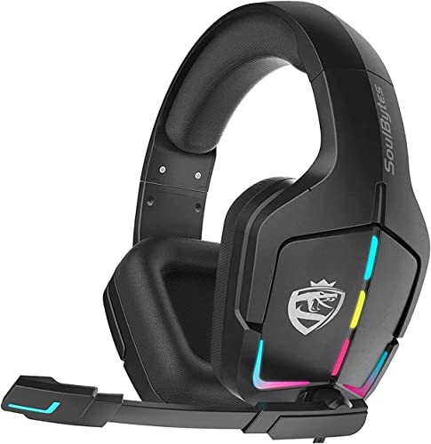 Corsehild Auriculares for Juegos Auriculares PS4 Auriculares Xbox One con Sonido Envolvente 7.1, micrófono con cancelación de Ruido y luz LED Compatible con Xbox One, PS3, PS4, PS5, PC