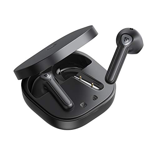 SoundPEATS TrueAir2 Auriculares Inalambricos, Auriculares Bluetooth 5.2 Qualcomm3040 aptX TrueWireless Mirroring, 4-Micrófonos Cancelación de Ruido CVC Llamadas Alaras, Diseño Semi-in-Ear, 25 Horas