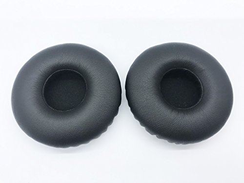 72mm Reemplazo Proteína Cuero Cojín almohadillas Tazas Orejeras Almohada Funda para Jabra Revo Auriculares inalámbricos Auriculares (negro)