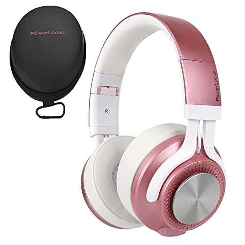 PowerLocus Auriculares Bluetooth Diadema P3,[Bluetooth 5.0,40h de música] Cascos Bluetooth Inalámbrico Plegable Casco Bluetooth y Audio Cable Sonido Estéreo con Micrófono para iPhone, Móviles, TV, PC