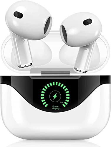 iBayam Auriculares Bluetooth, Auriculares Inalámbricos, HiFi Estéreo con Microfono, Cascos Inalambricos Reproducción de 35H, Pantalla LED, IP7 Impermeable, Carga Rápida USB-C, Control Táctil