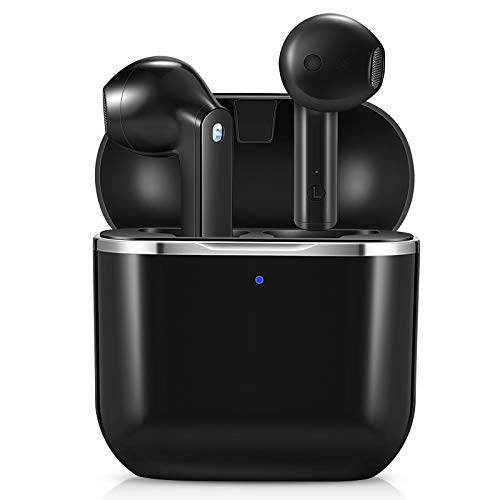 yobola Auriculares Inalámbricos, Auriculares Bluetooth 5.1 HiFi Estéreo, Auriculares Inalambricos Bluetooth con Control Táctil, Micrófono Incorporado, IPX5, para Xiaomi Samsung iPhone Huawei