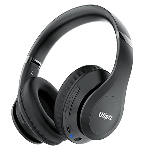 Uliptz Auriculares inalámbricos Diadema, 65H Tiempo de Juego Auriculares Bluetooth HiFi con Micrófono, 6 Modos de Sonido EQ Auriculares Bluetooth Diadema, Audifonos Bluetooth 5.3 para PC/Teléfono