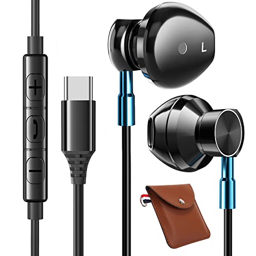 Auriculares USB Tipo C, Auriculares Cancelación Ruido Auriculares Tipo C con Cable y Micrófono para Samsung S23 S22 Ultra S21 S20 A53 A54 OnePlus 11 Mi 13 12T Pro OPPO Find X3 X5 Pro Google Pixel 7 6a