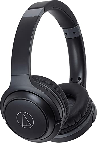 Audio-Technica ATH-S220BT - Auriculares inalámbricos Bluetooth con micrófono, Negro