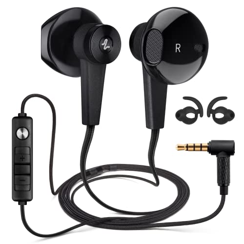 Ludos Nexus Auriculares In Ear con Cable y Microfono, 5 Años de Garantía, Auricular con Jack, Cascos Musica con Graves Potentes, Cascos para iPhone, Samsung, Mi, Xiaomi, Huawei,Android, PC, Tablet