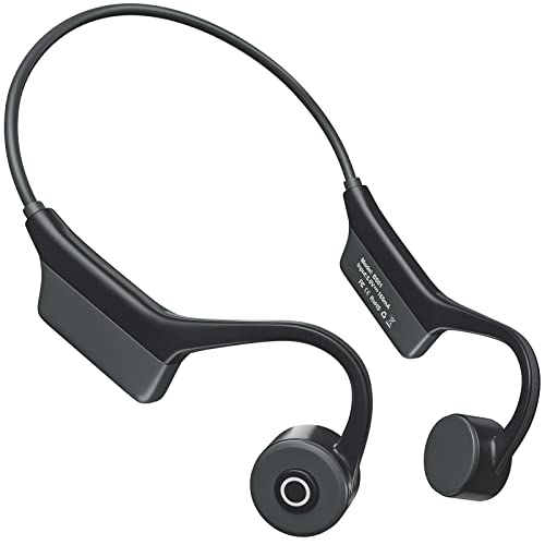 Guijiyi Auriculares Conduccion Osea, Auriculares Inalambricos Deportivos con Bluetooth 5.0 y Tecnología de Conducción Ósea IP55 Impermeable Auriculares Bluetooth con Micrófono,Diseño Open-Ear