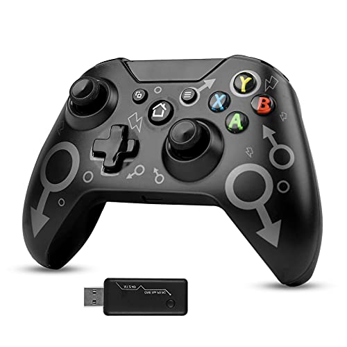 CJHZQYY Mando inalámbrico para Xbox One, Gamepad inalámbrico para PC compatible con Xbox One / One S / X PC / PS3, con receptor inalámbrico de 2,4 GHz, sin conector para auriculares