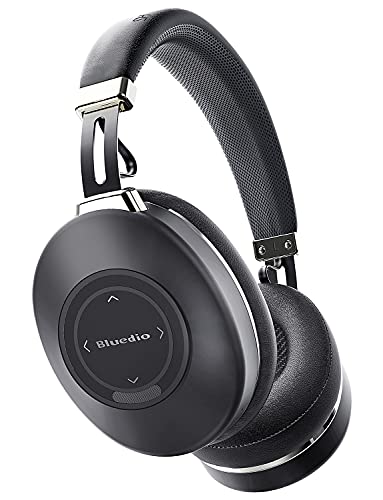 Auriculares Diadema Bluetooth, Bluedio H2 Auriculares con Cancelación Activa de Ruido, 57mm Controlador Profundo HiFi Bass, Control Táctil de Diapositivas, Inalámbricos Cascos para Skype/PC/Móvil